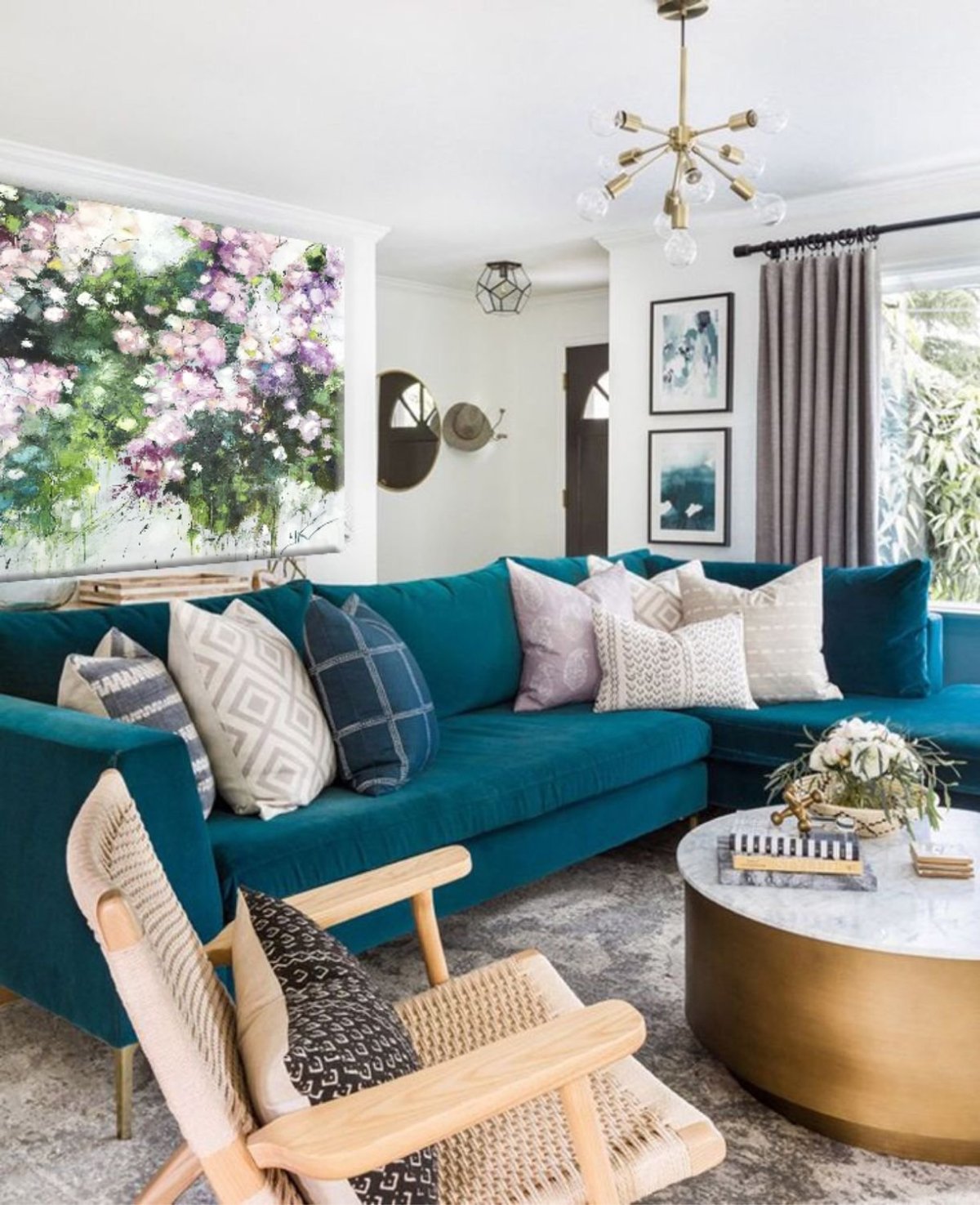 АРТДЕКО стиль интерьер бирюза