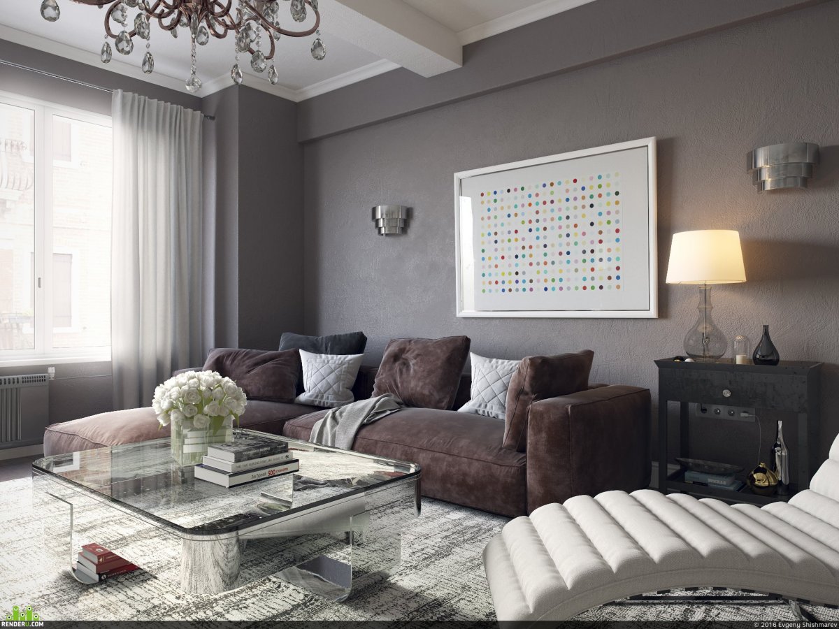 Серо белые обои