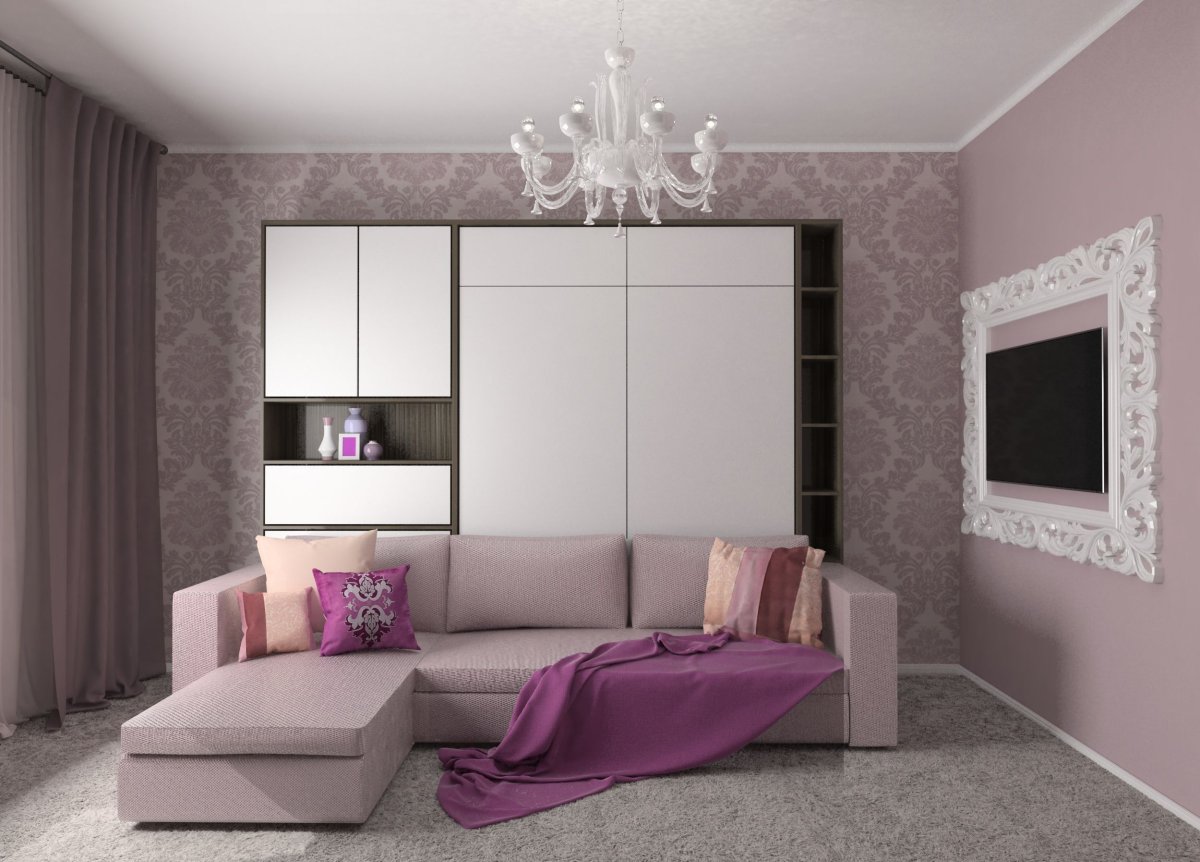 Полки над диваном