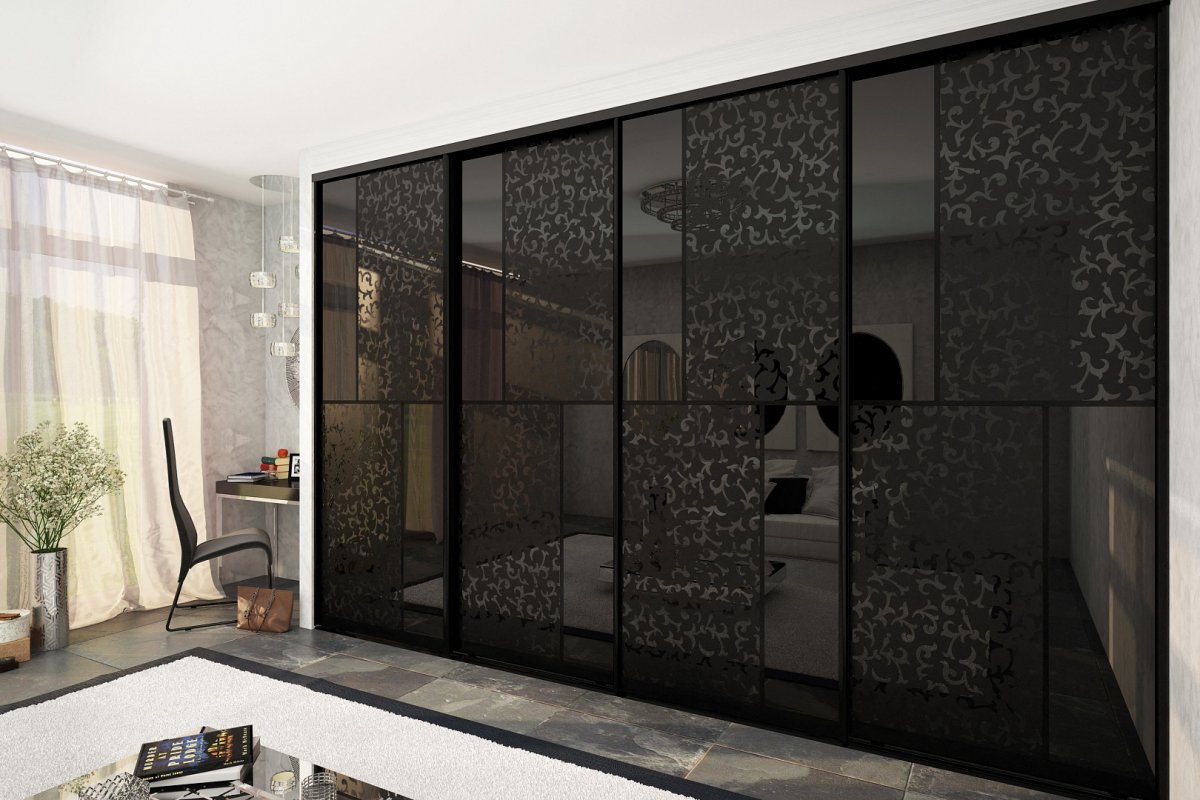 Шкафы купе красивые современные стильные с узорами