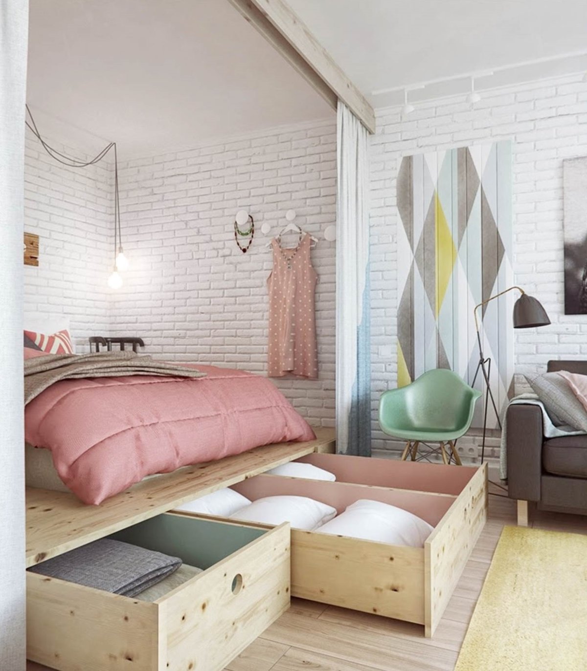 Кровать подиум