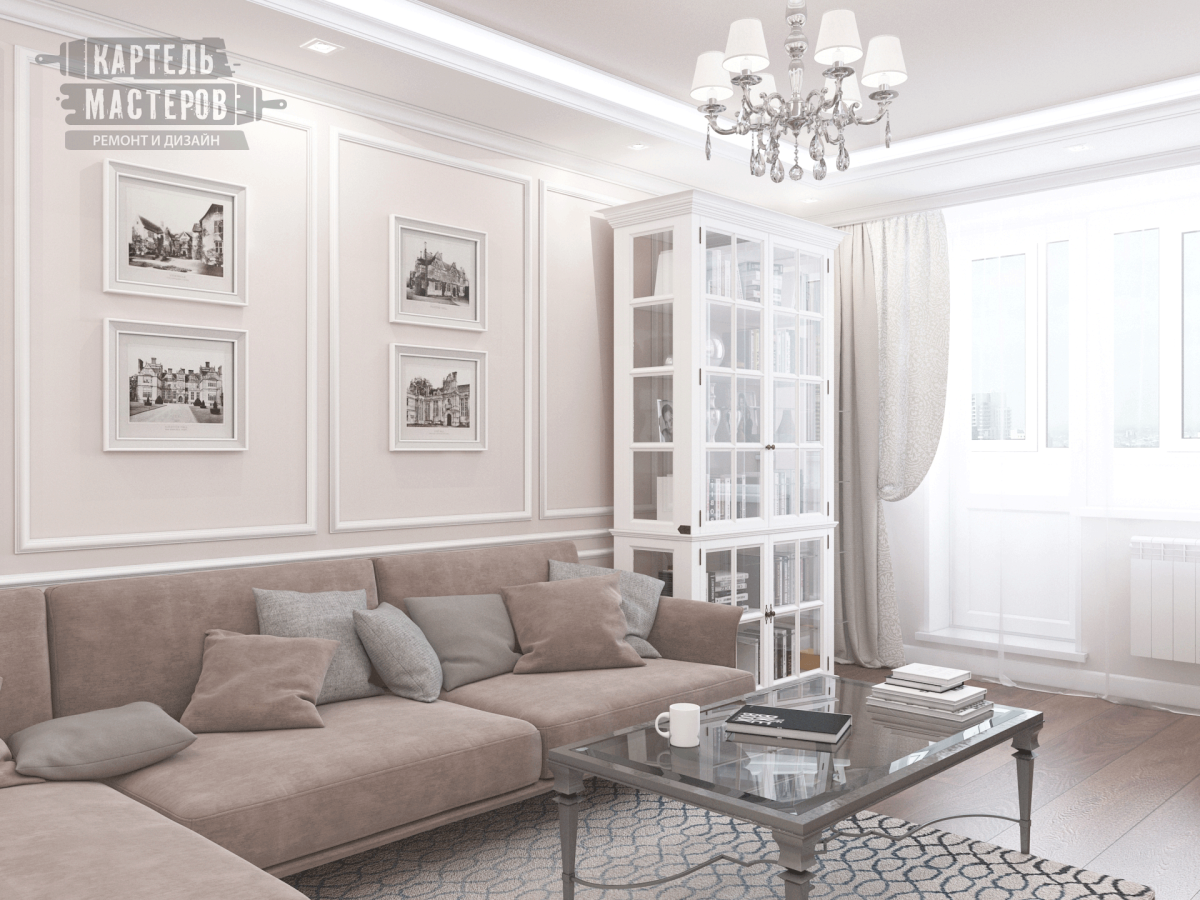 Интерьер гостиной в классическом стиле