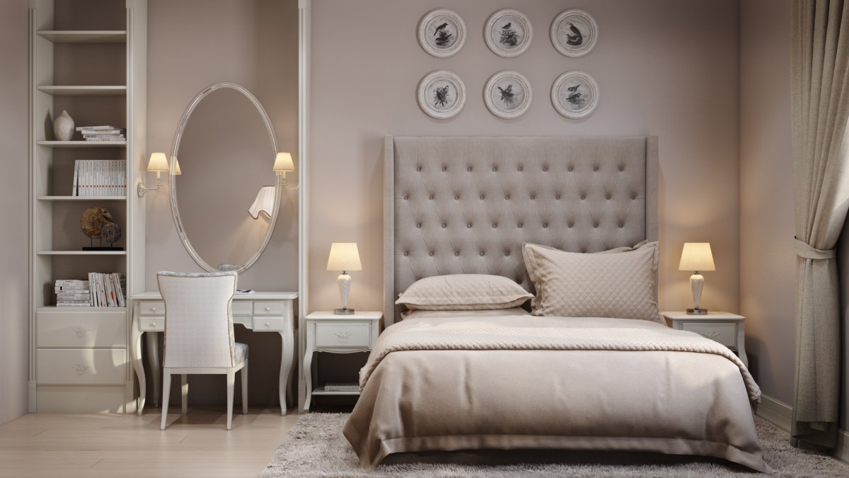 Кровать с мягкой спинкой