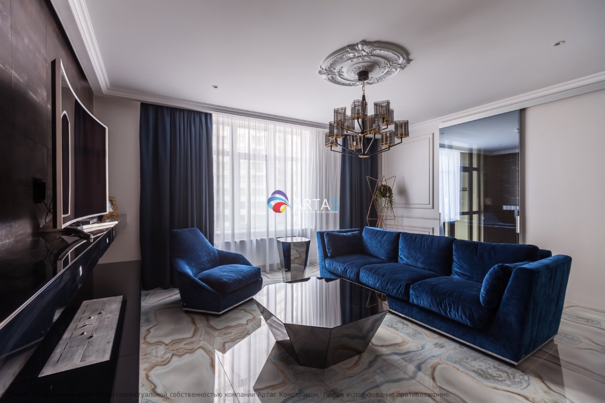 Диваны темно синего цвета в интерьере