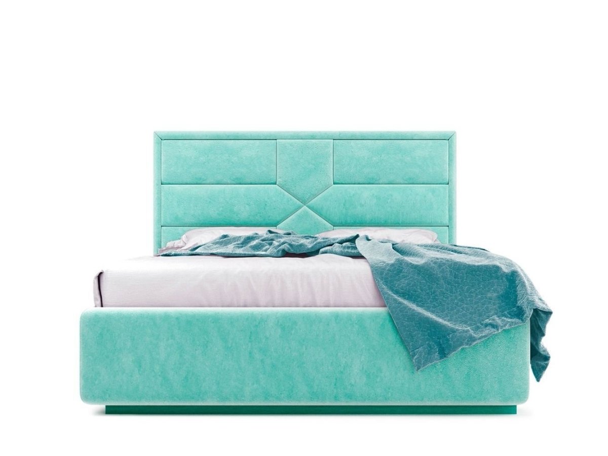 Кровать мягкая бирюзовая