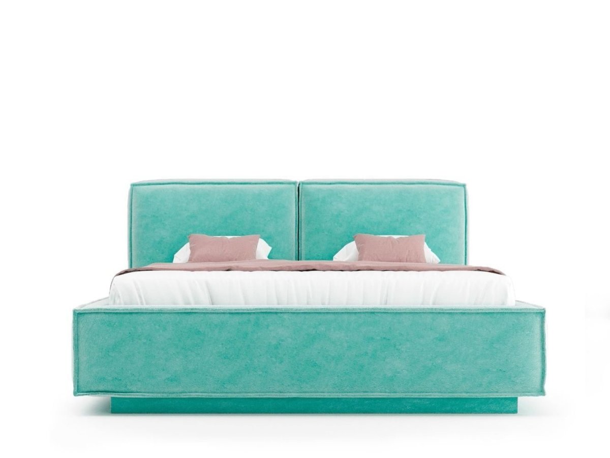 Кровать двуспальная бирюзовая