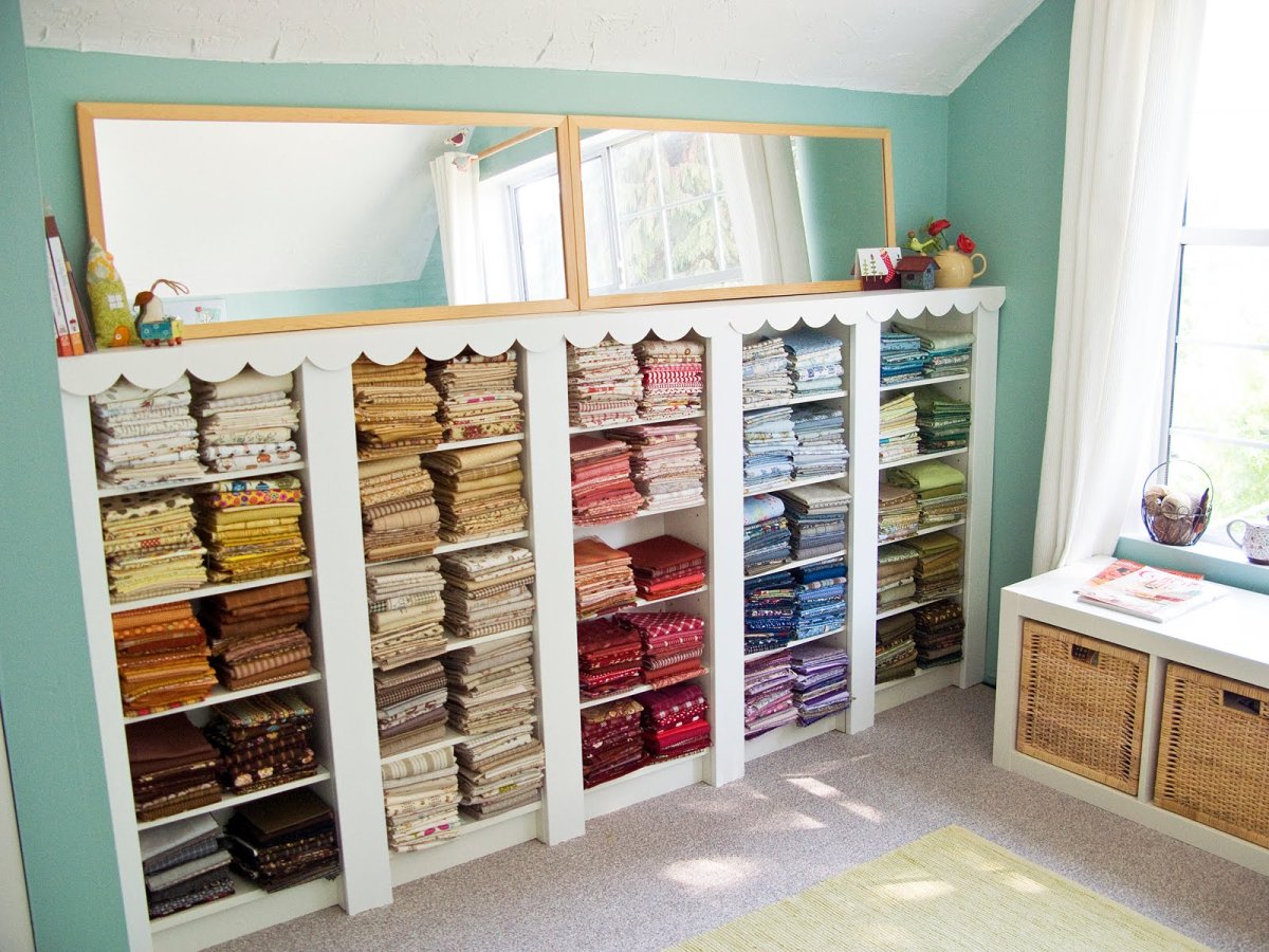 Хранение ткани для рукоделия