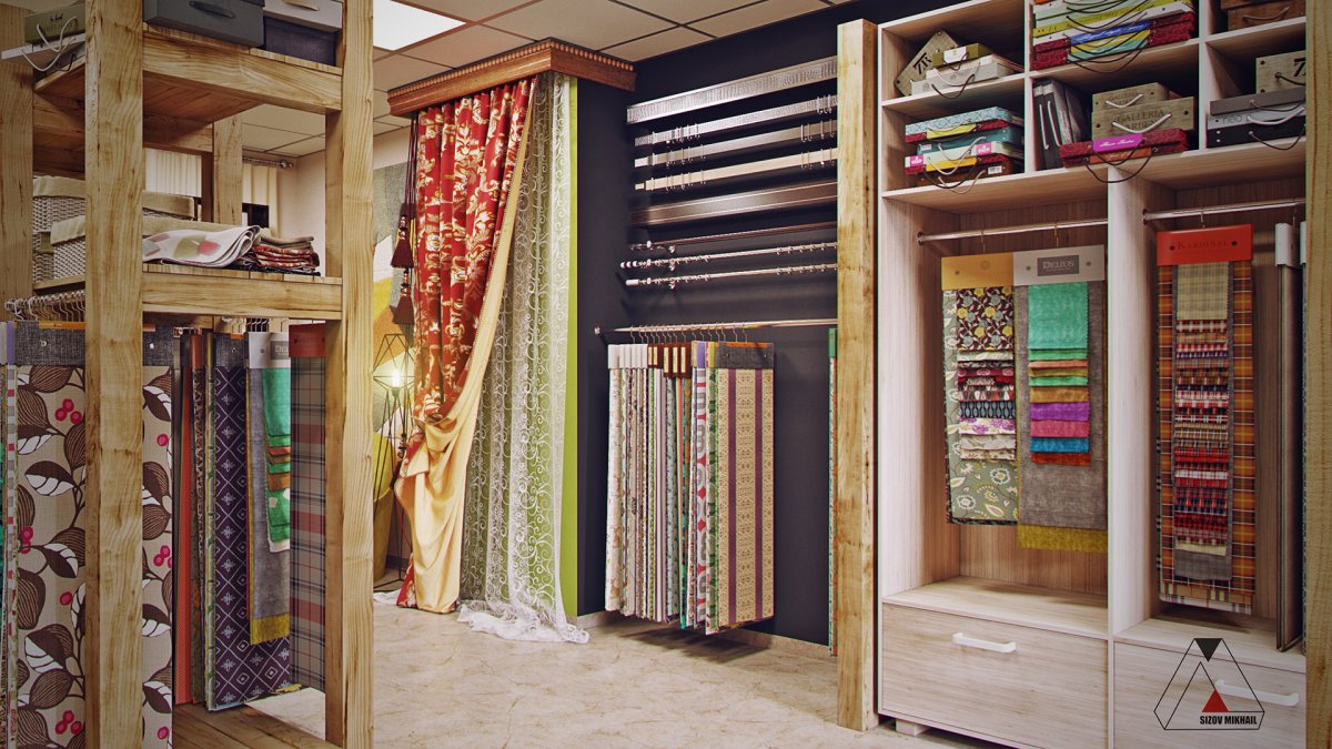 Интерьер магазина штор