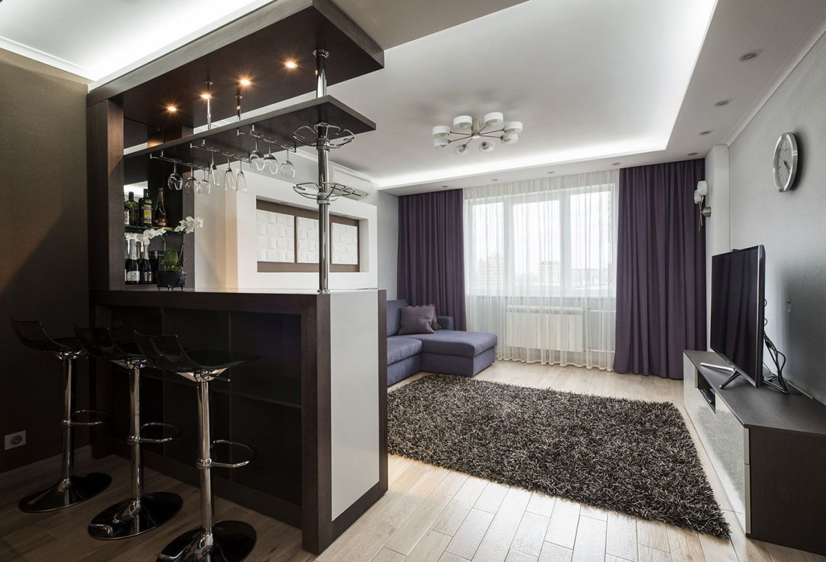 Кухни с барной стойкой