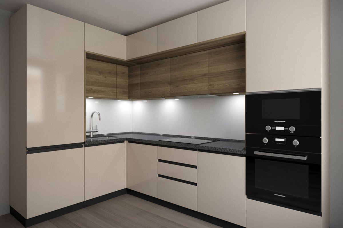 Кухня белая эмаль глянец