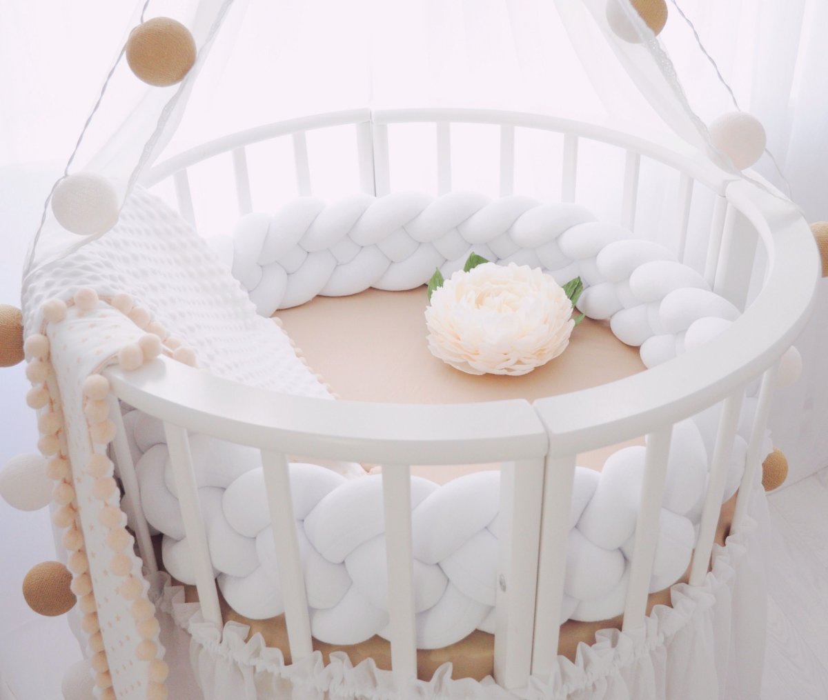 Хэппи бэби кроватка бортик коса