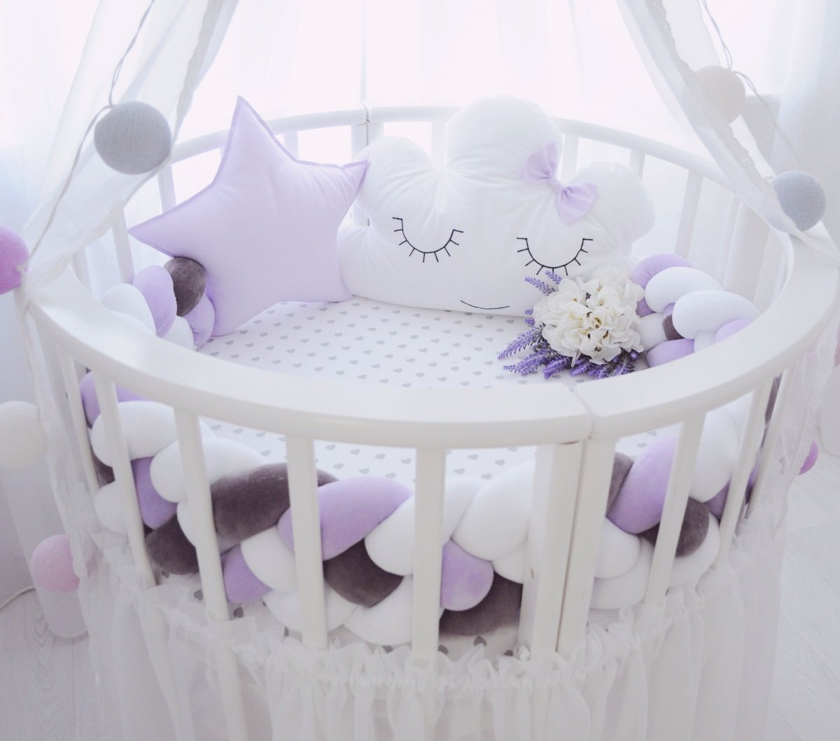 Подушки для овальной кроватки для новорожденных