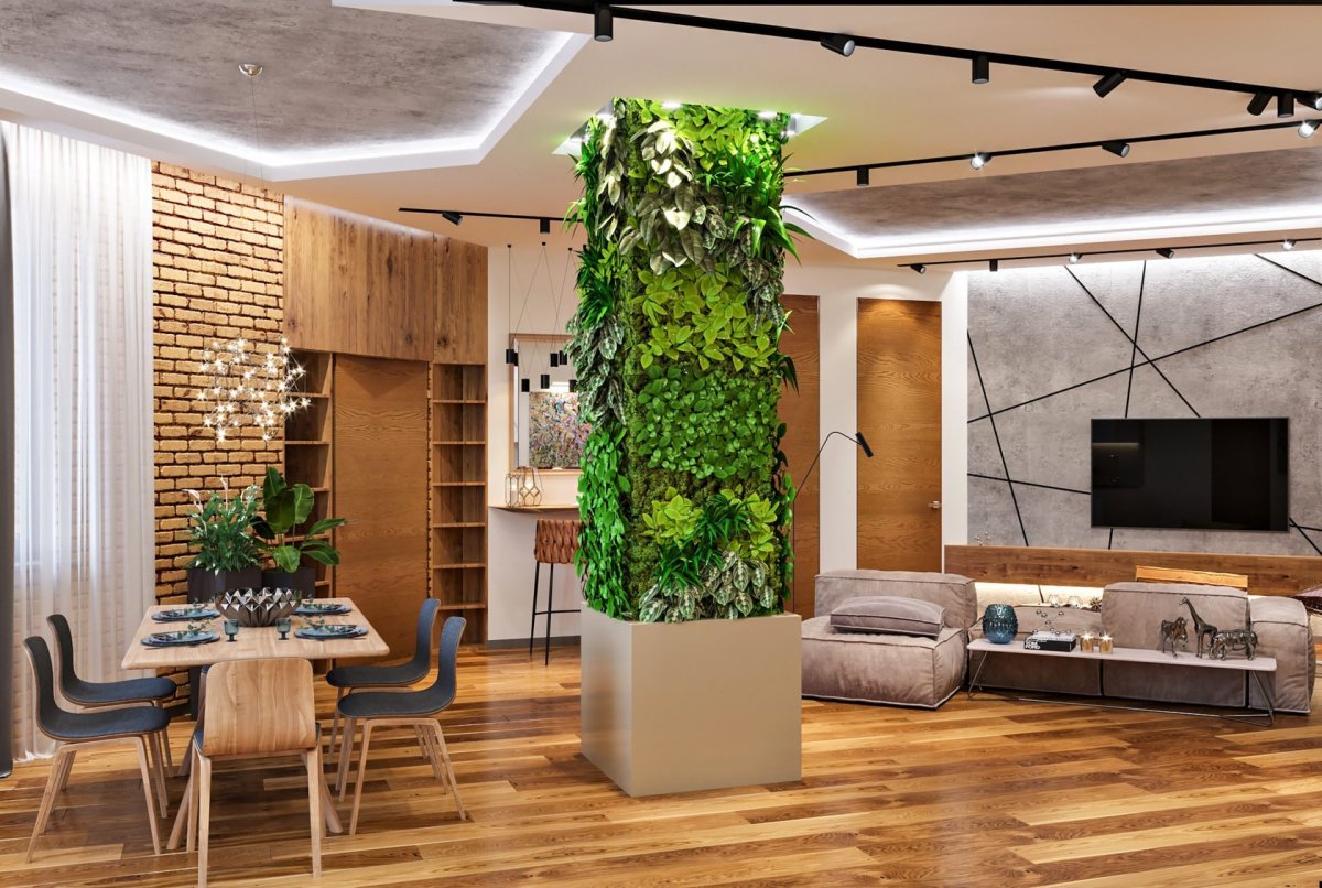 Трава в интерьере квартиры