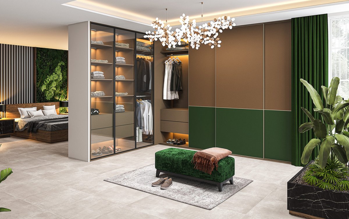 Бамбуковое полотно в интерьере спальни