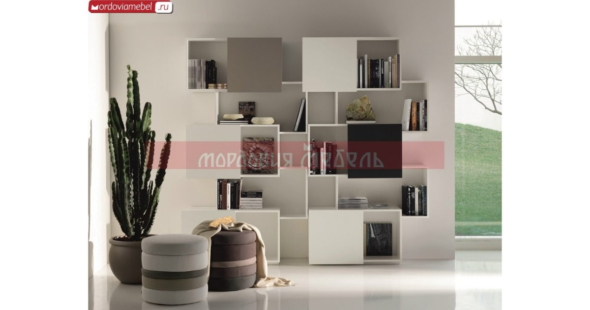 Стеллажи в гостиную современные