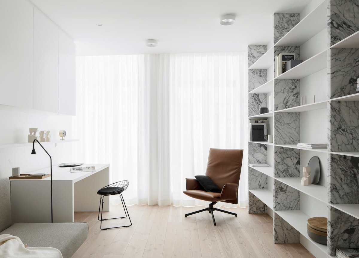 Стеллаж белый для комнаты Минимализм