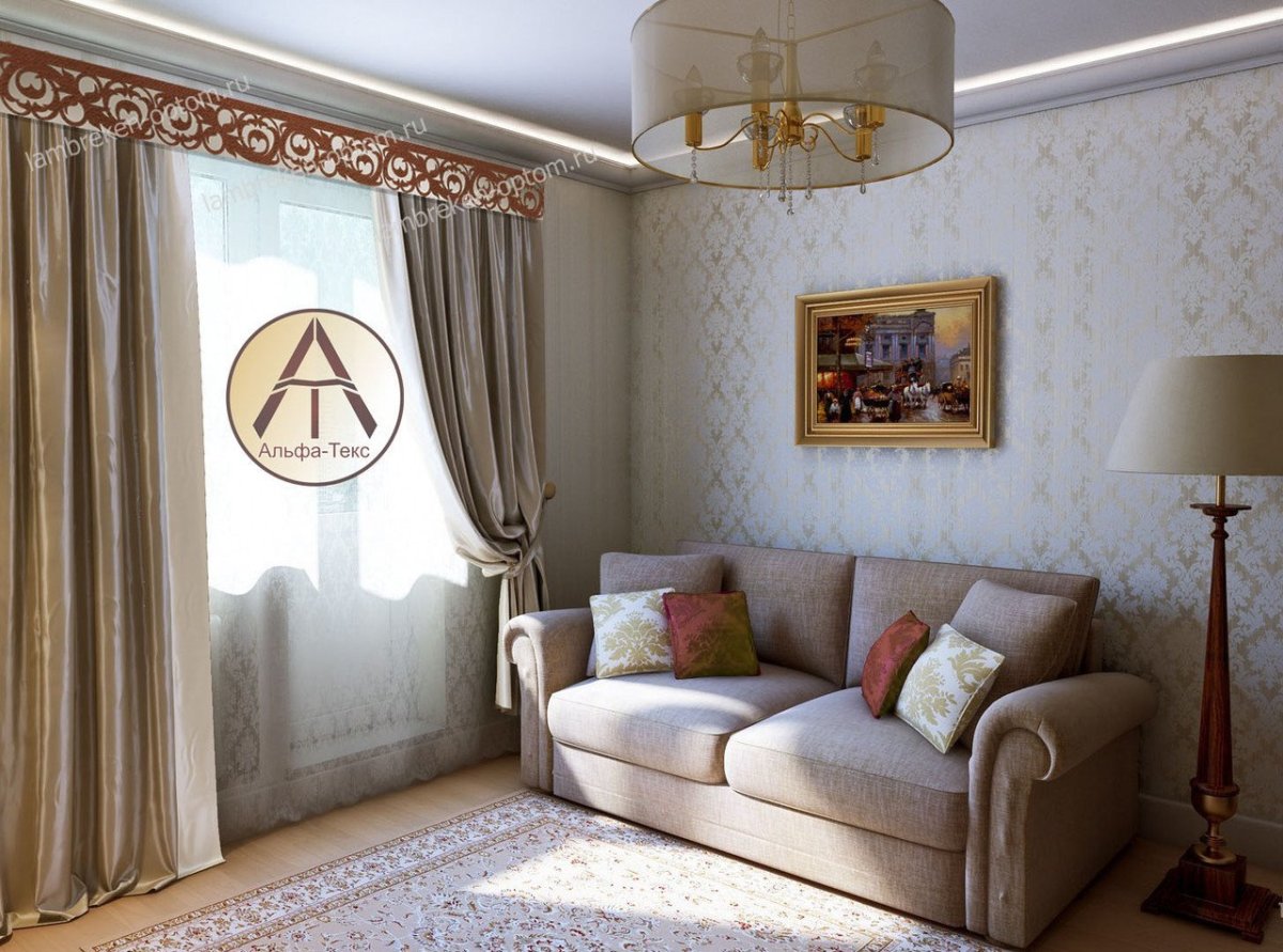 Простая гостиная в квартире