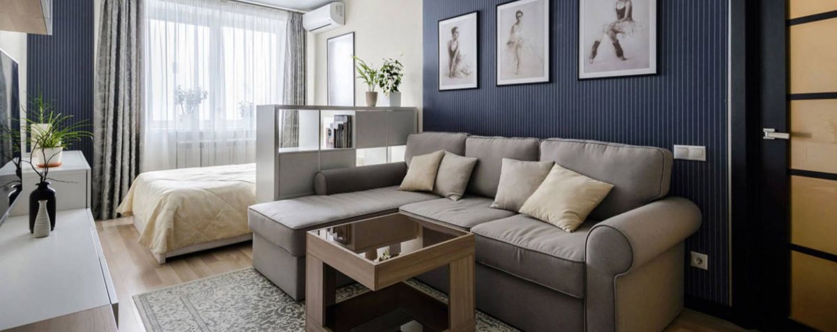 Гостиная-спальня 15м2 икея