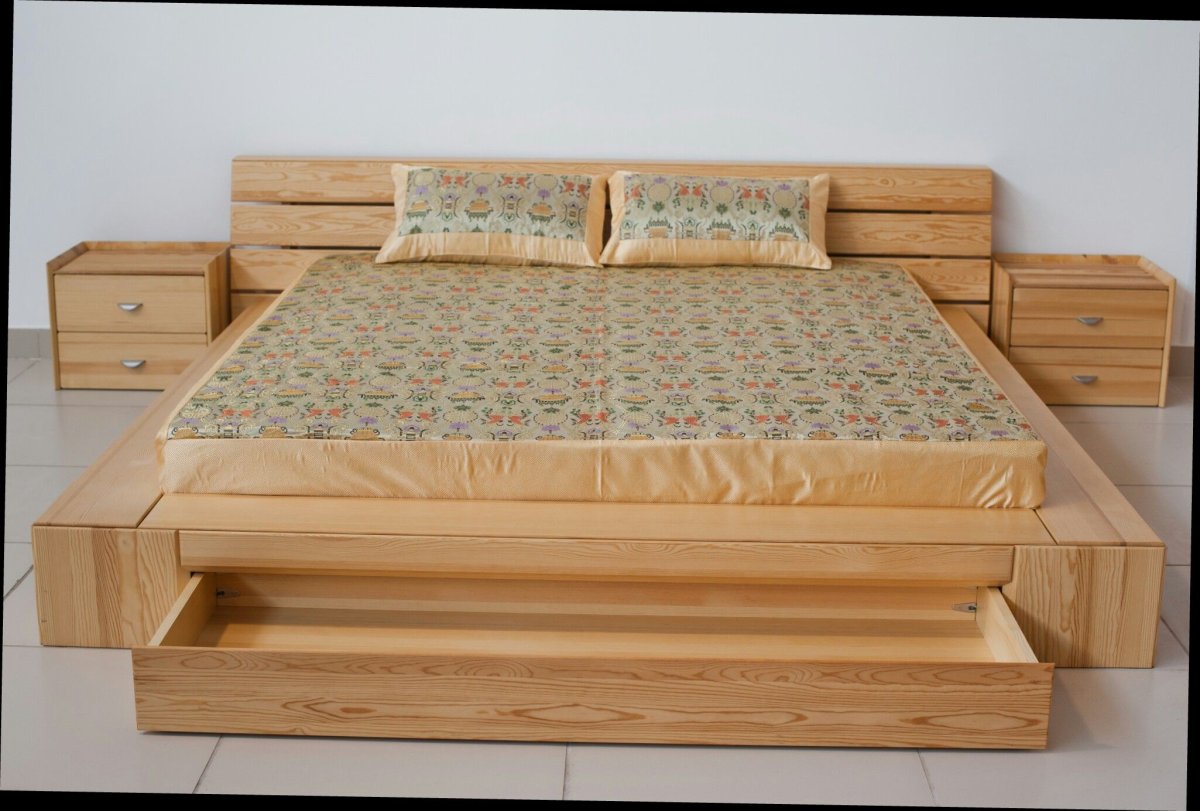 Деревянная кровать лофт