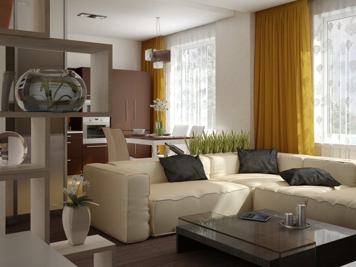 Гостиная-спальня 18м2 икеа