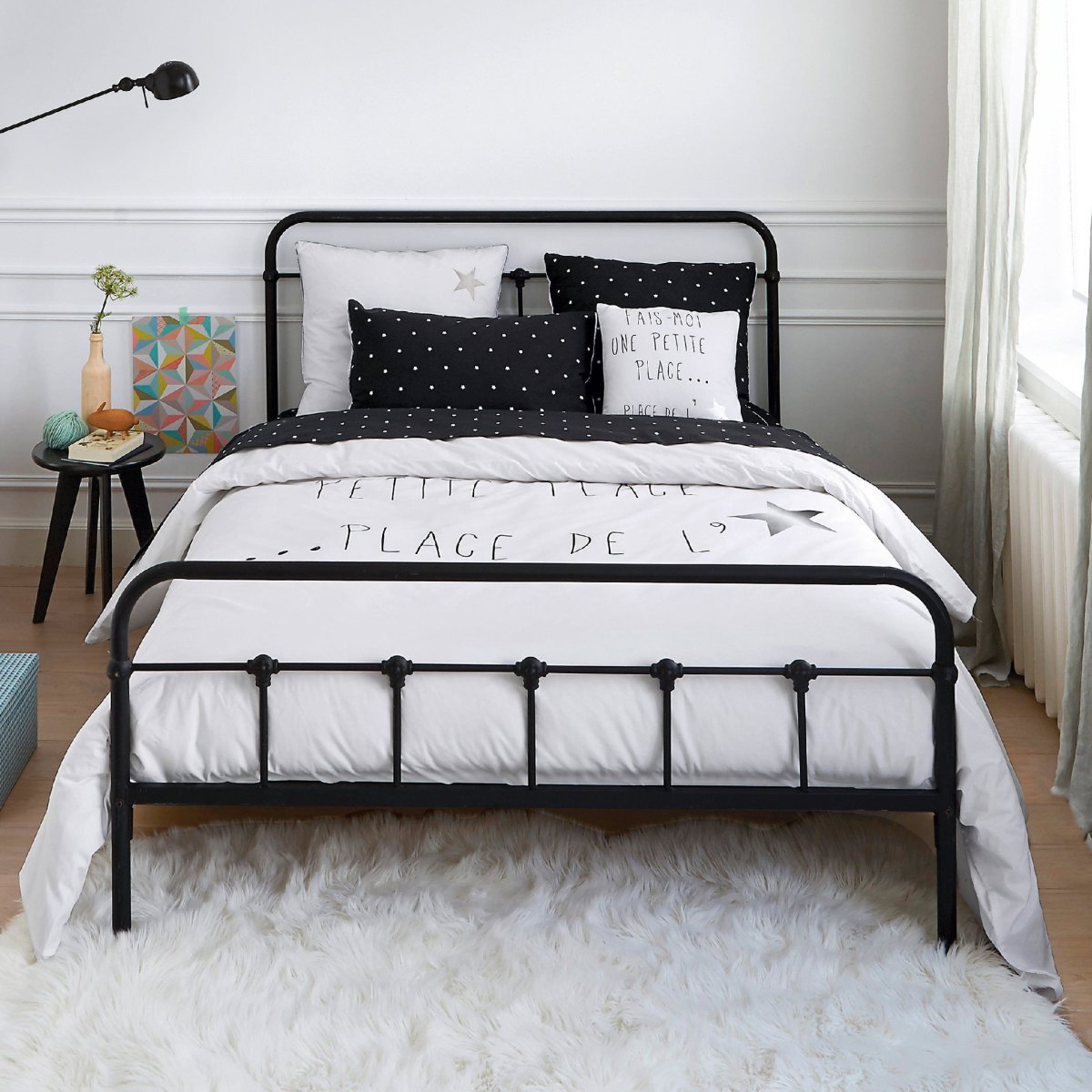 Кровать с железным изголовьем икеа