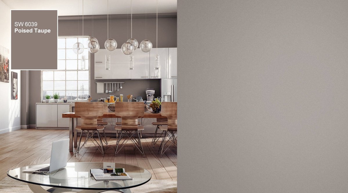 Бежевая спальня с темной мебелью