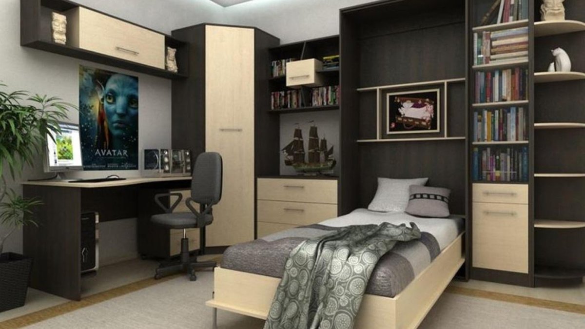 Встроенная спальня для подростка