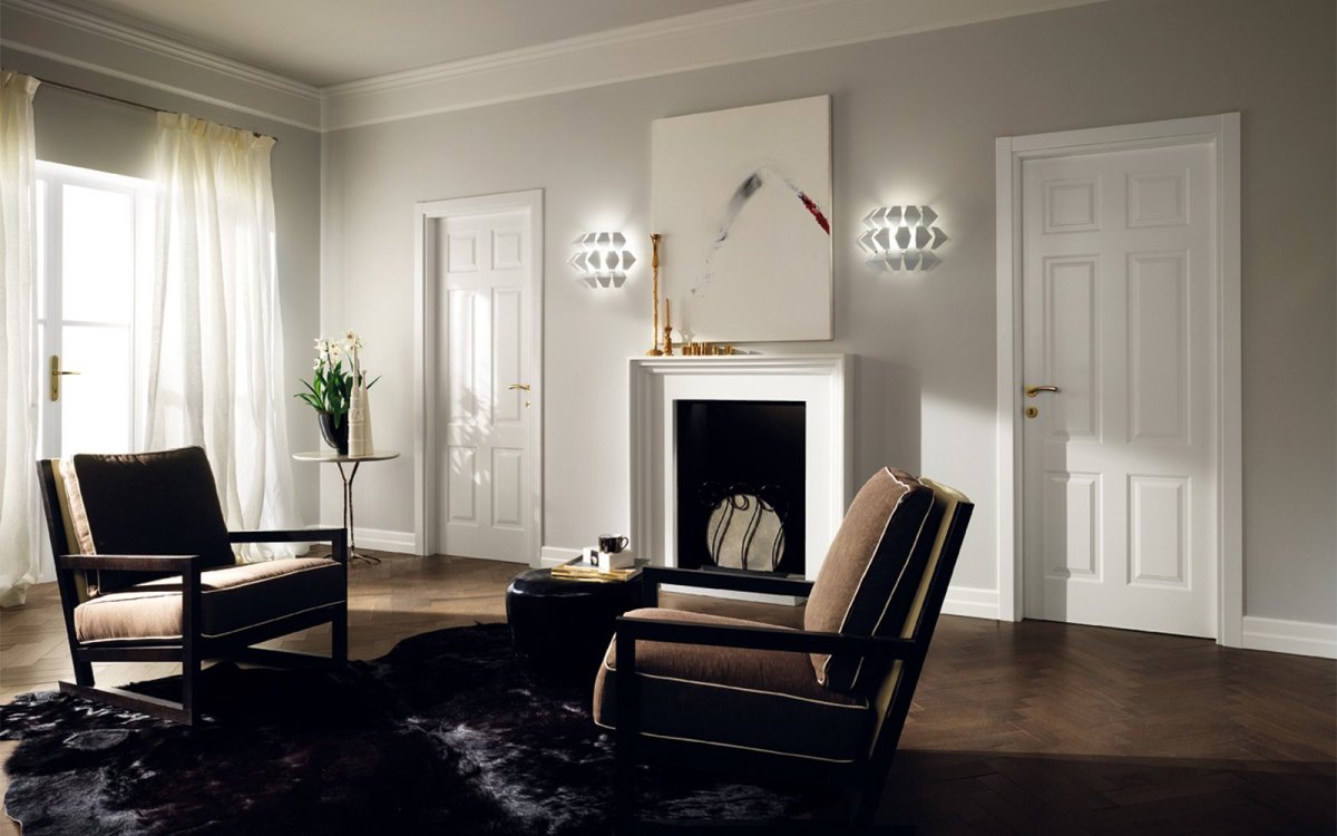 Черные двери в интерьере