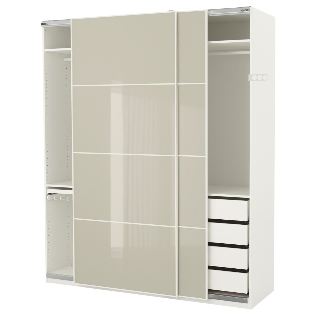 ПАКС ФЭРВИК белое стекло