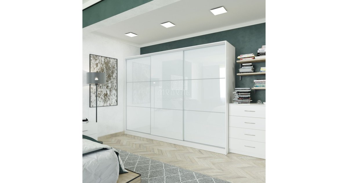 Шкаф купе белый с синим