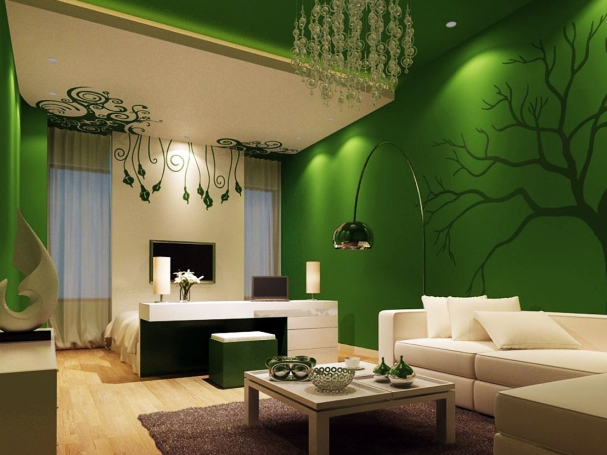 Бритиш Грин цвет в интерьере