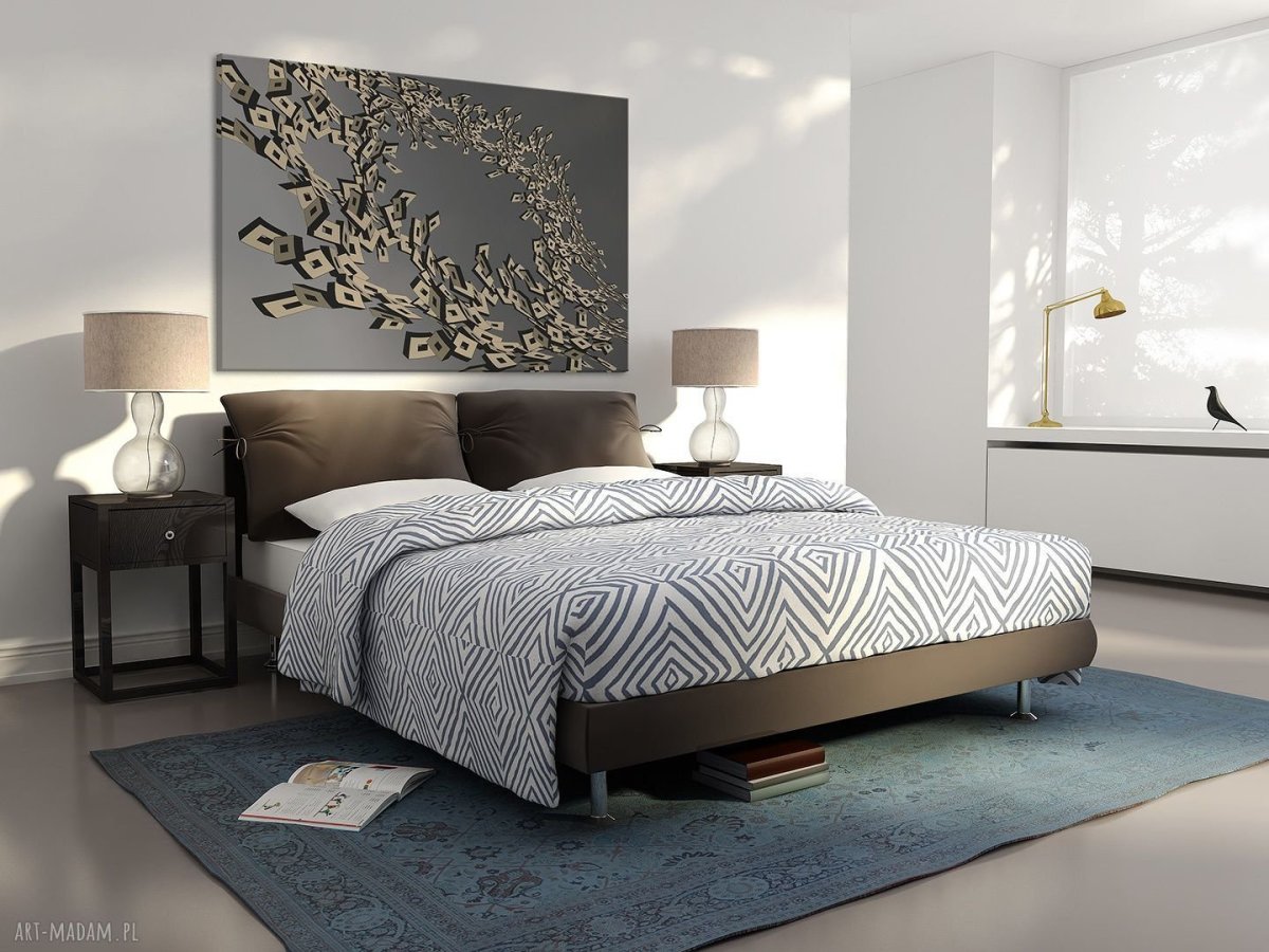 Картины в спальню над кроватью в современном стиле