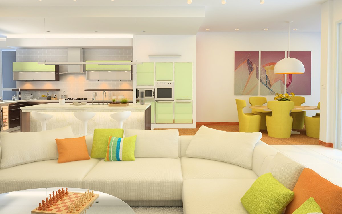 Обеденная зона на кухнн