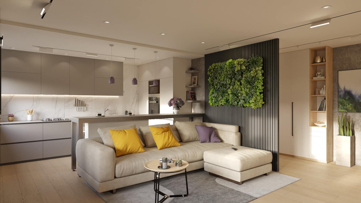 Дизайн кухни с балконной дверью