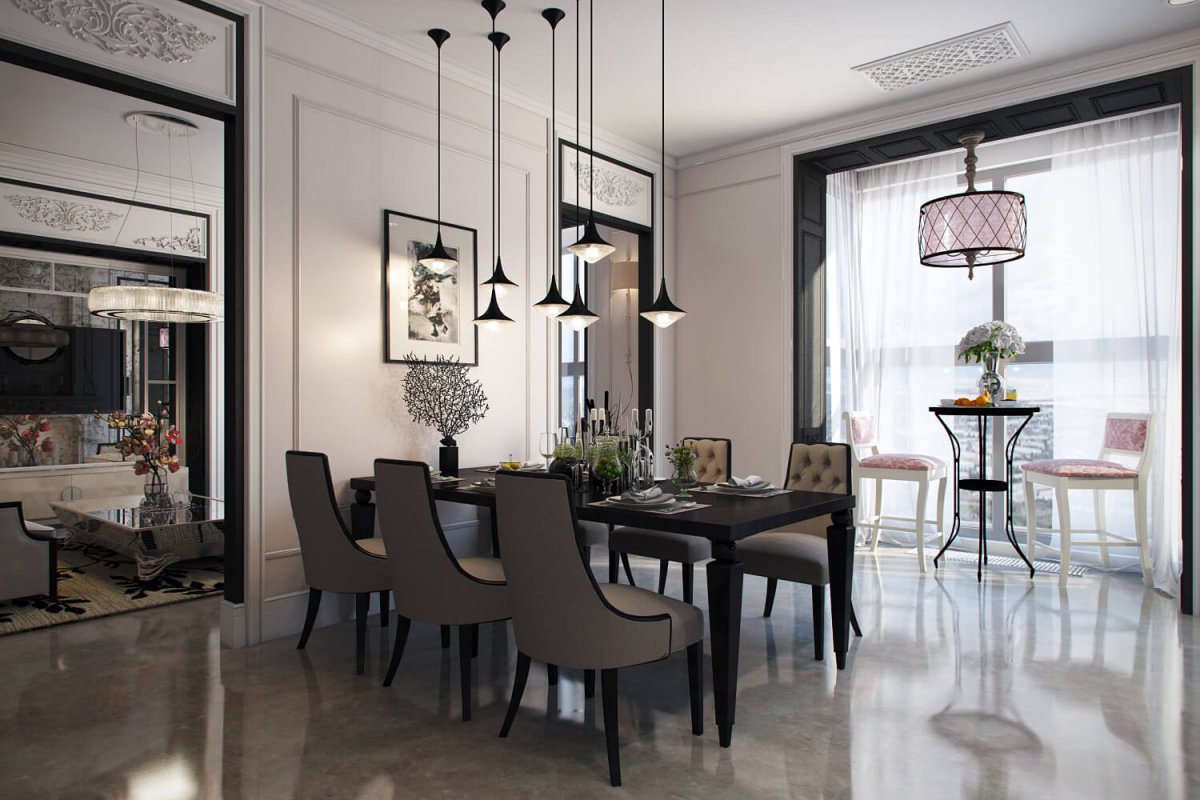 Зеркало у обеденного стола