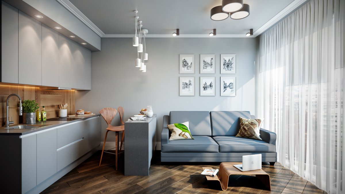 Торшер над диваном