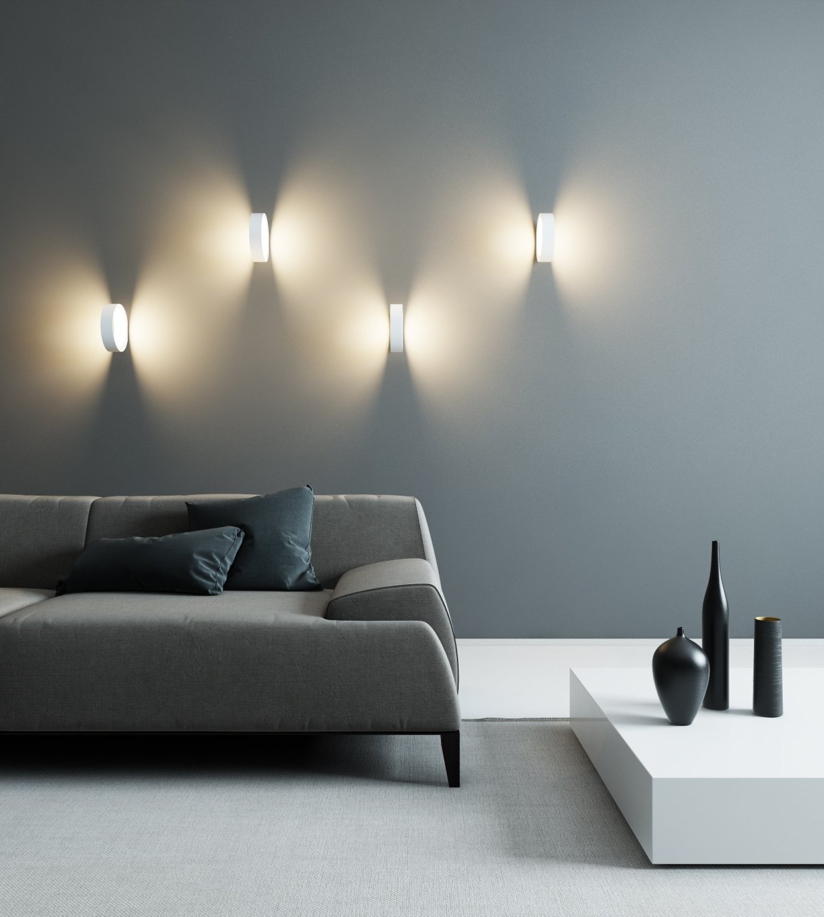 Бра над диваном в гостиной тренд 2021