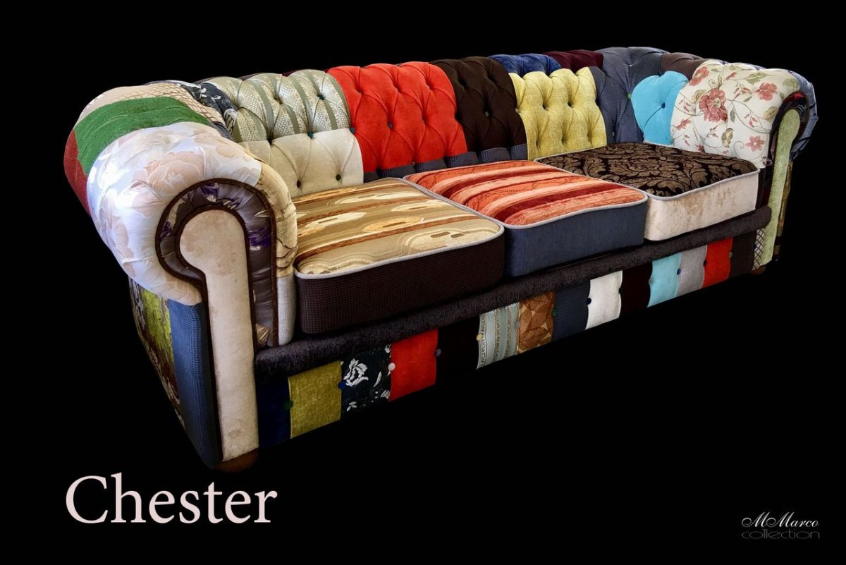 Кресла Честер в стиле пэчворк