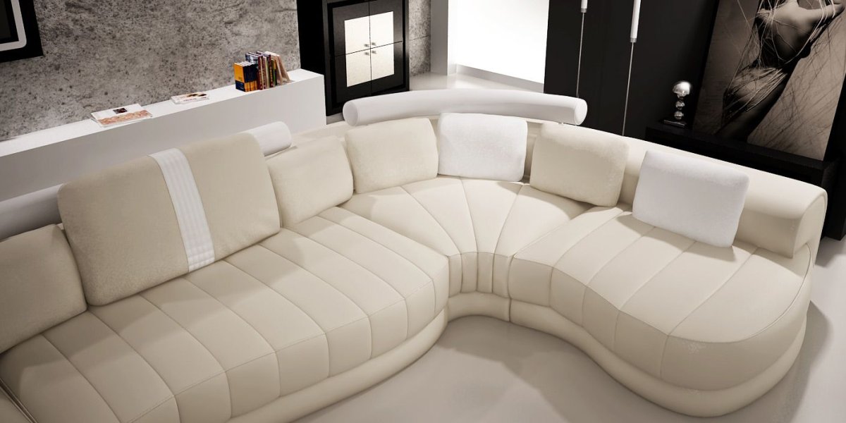 Модульный круглый диван в интерьере