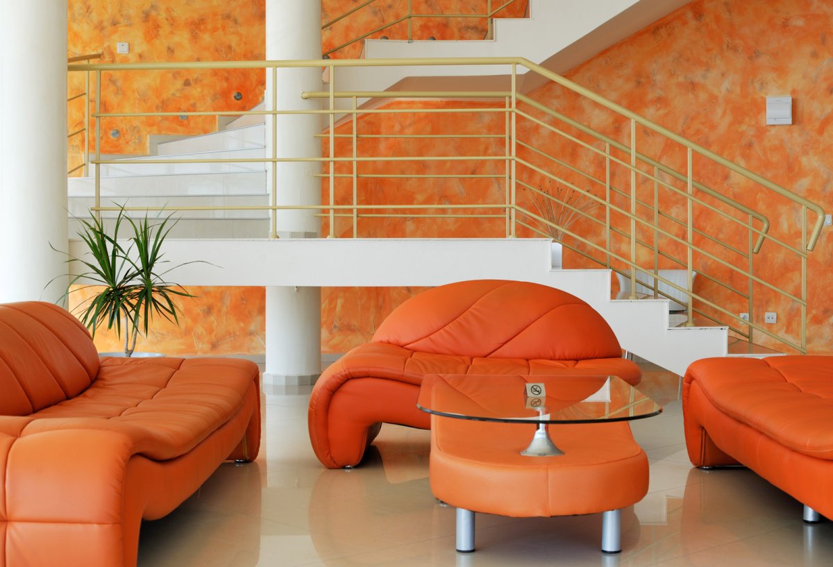 Интерьер в оранжевых тонах