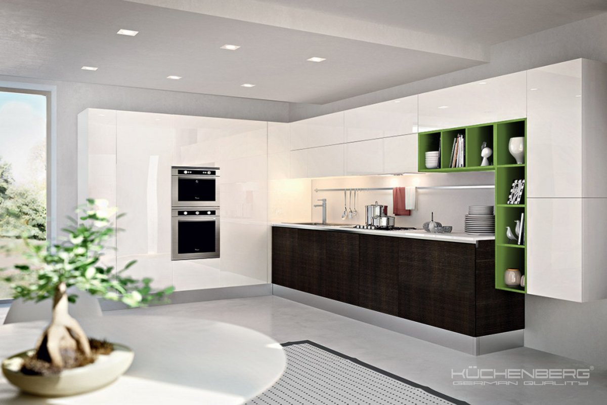 Угловая кухня в современном стиле