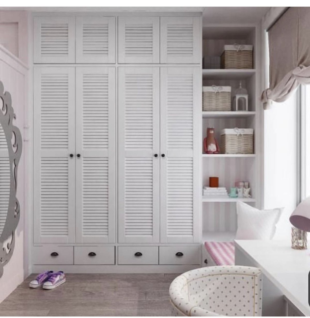 Шкаф в комнату подростка девочки