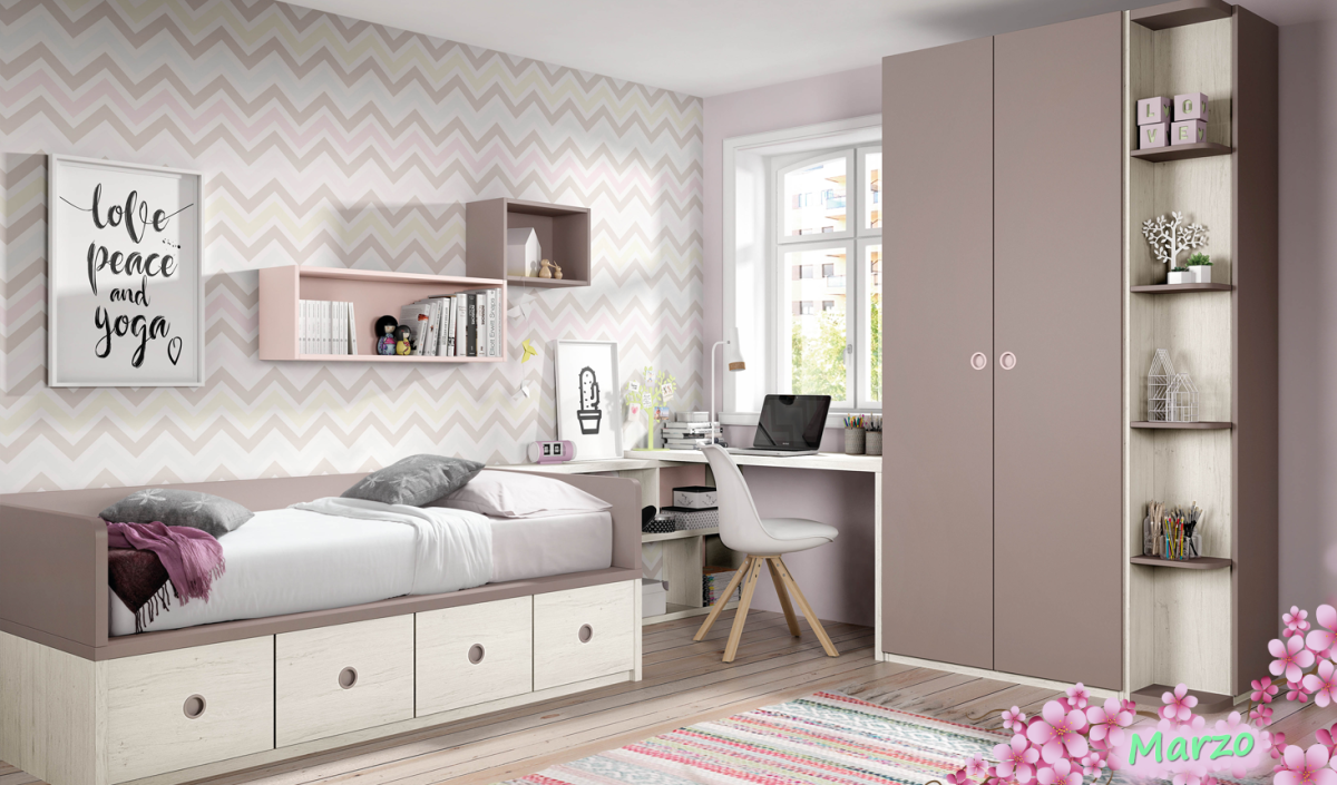 Шкаф в подростковую комнату для девочки