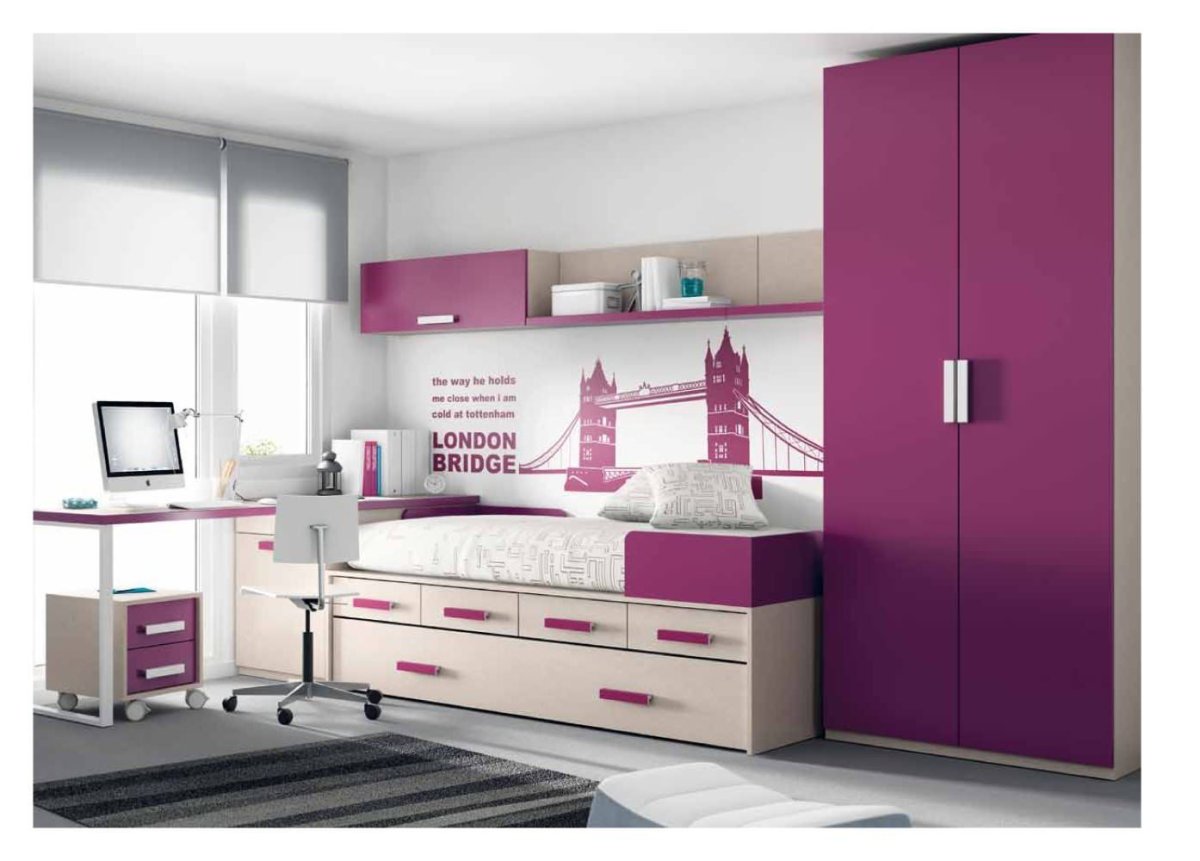 Стильная мебель для подростка девочки