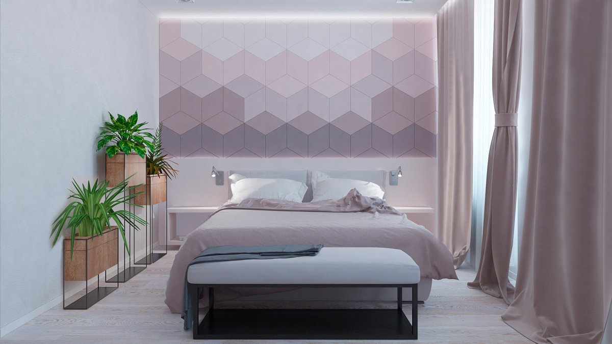 Кровать возле стены