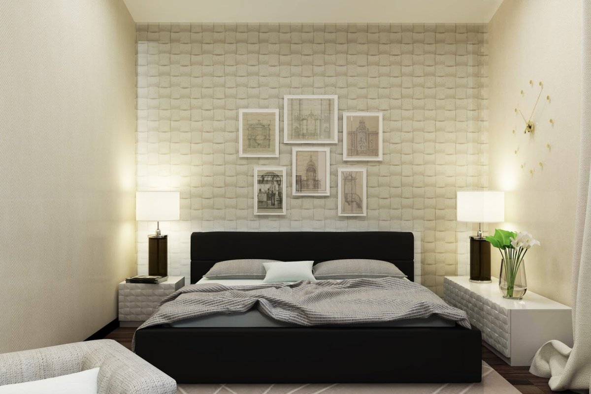 Декор изголовья кровати в спальне