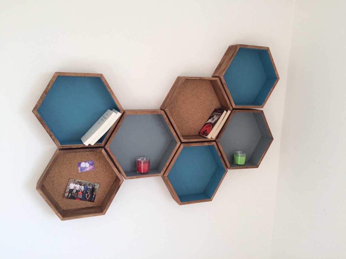 Полки соты угол распила