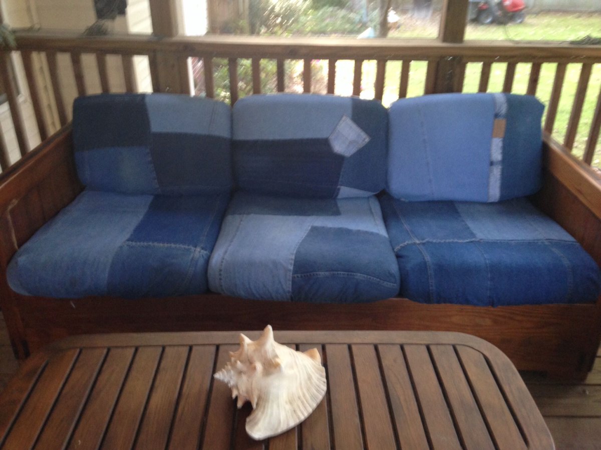 Джинсовый чемодан