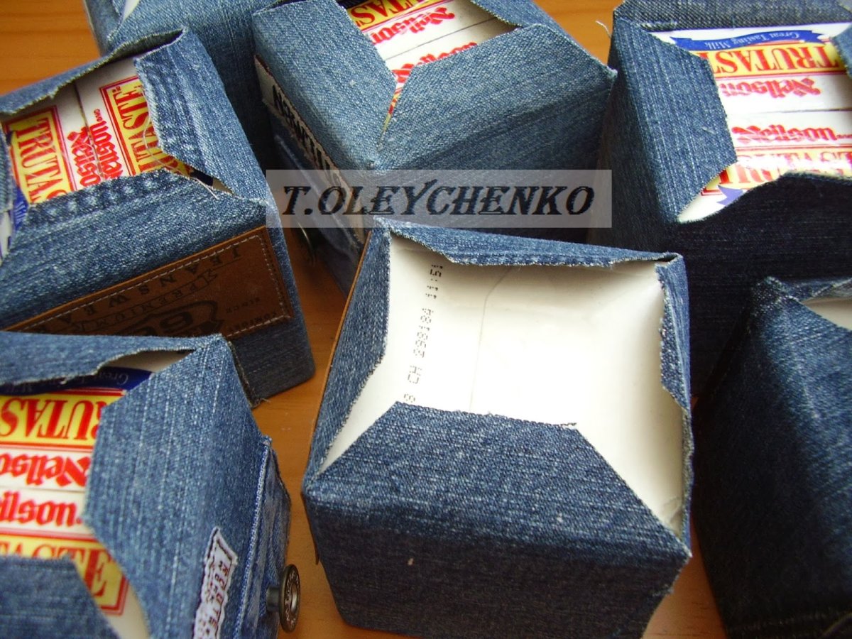 Коврик в машину из старых джинсов