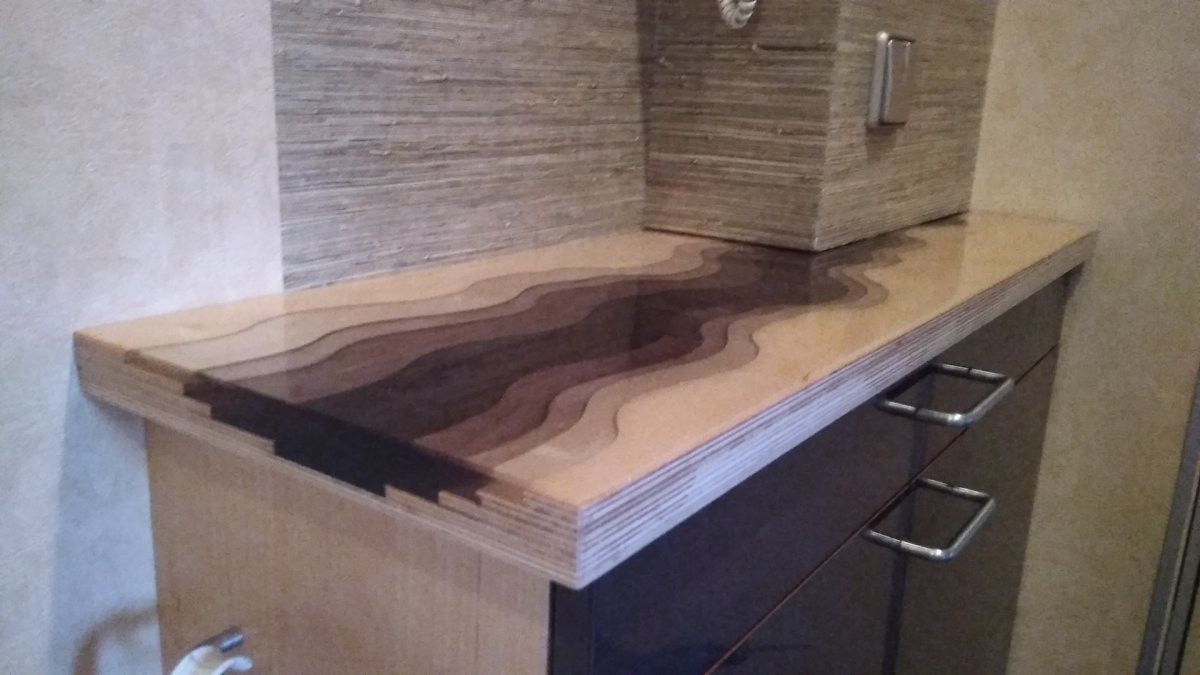 Столешница из фанеры для кухни